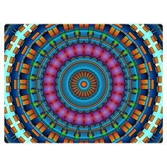 Mandela Kaleidoscope Squares Geometric Shapes Premium Plush Fleece Blanket (extra Small)