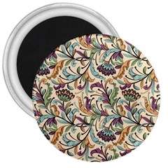 Wallpaper Floral Pattern Floral Wallpaper Background 3  Magnets