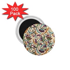 Wallpaper Floral Pattern Floral Wallpaper Background 1 75  Magnets (100 Pack)  by Ravend