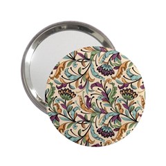 Wallpaper Floral Pattern Floral Wallpaper Background 2.25  Handbag Mirrors