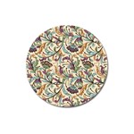 Wallpaper Floral Pattern Floral Wallpaper Background Magnet 3  (Round) Front