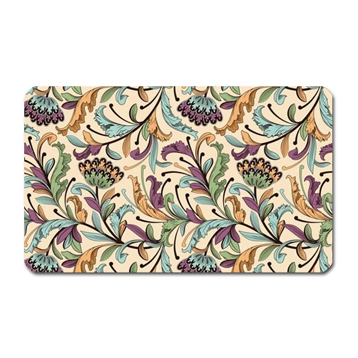 Wallpaper Floral Pattern Floral Wallpaper Background Magnet (Rectangular)