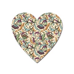 Wallpaper Floral Pattern Floral Wallpaper Background Heart Magnet