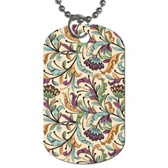 Wallpaper Floral Pattern Floral Wallpaper Background Dog Tag (One Side)