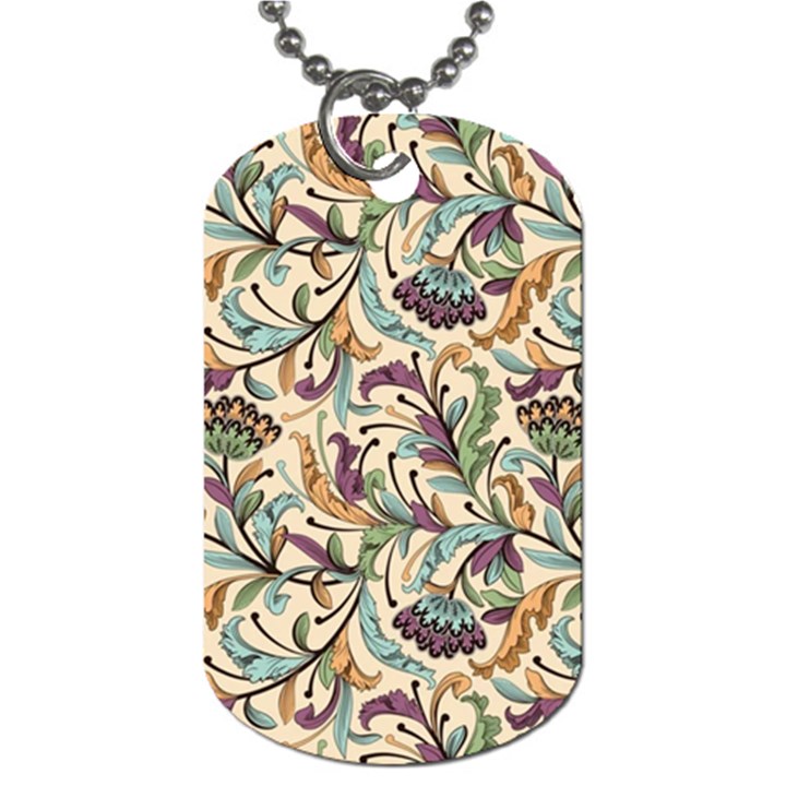 Wallpaper Floral Pattern Floral Wallpaper Background Dog Tag (Two Sides)