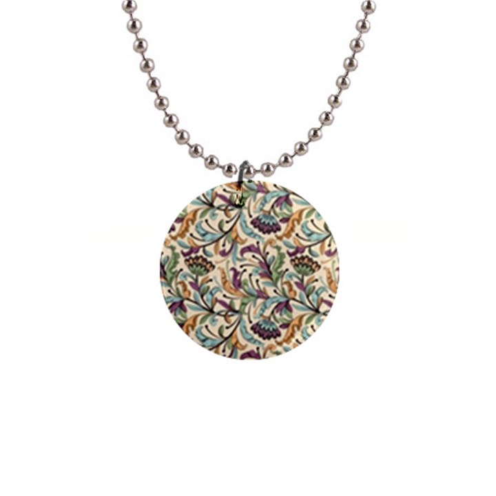 Wallpaper Floral Pattern Floral Wallpaper Background 1  Button Necklace