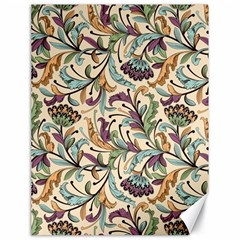 Wallpaper Floral Pattern Floral Wallpaper Background Canvas 18  X 24  by Ravend