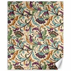 Wallpaper Floral Pattern Floral Wallpaper Background Canvas 11  x 14 