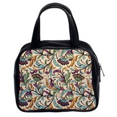 Wallpaper Floral Pattern Floral Wallpaper Background Classic Handbag (Two Sides)