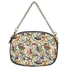 Wallpaper Floral Pattern Floral Wallpaper Background Chain Purse (Two Sides)