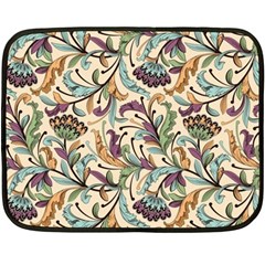 Wallpaper Floral Pattern Floral Wallpaper Background One Side Fleece Blanket (Mini)