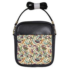 Wallpaper Floral Pattern Floral Wallpaper Background Girls Sling Bag