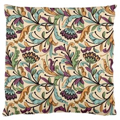 Wallpaper Floral Pattern Floral Wallpaper Background Large Cushion Case (one Side) by Ravend