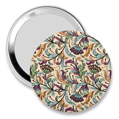 Wallpaper Floral Pattern Floral Wallpaper Background 3  Handbag Mirrors