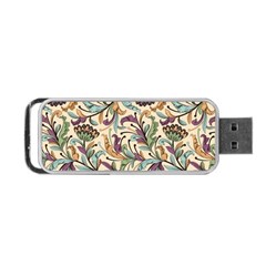 Wallpaper Floral Pattern Floral Wallpaper Background Portable USB Flash (Two Sides)