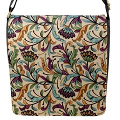 Wallpaper Floral Pattern Floral Wallpaper Background Flap Closure Messenger Bag (S)