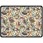 Wallpaper Floral Pattern Floral Wallpaper Background Fleece Blanket (Large) 80 x60  Blanket Front