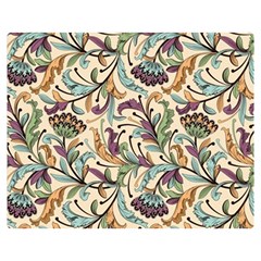 Wallpaper Floral Pattern Floral Wallpaper Background Premium Plush Fleece Blanket (Medium)