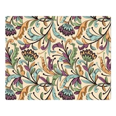 Wallpaper Floral Pattern Floral Wallpaper Background Premium Plush Fleece Blanket (large) by Ravend