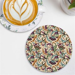 Wallpaper Floral Pattern Floral Wallpaper Background UV Print Round Tile Coaster