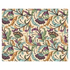 Wallpaper Floral Pattern Floral Wallpaper Background One Side Premium Plush Fleece Blanket (medium)