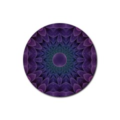 Geometric Shapes Geometric Pattern Flower Pattern Rubber Coaster (round) by Ravend