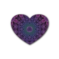 Geometric Shapes Geometric Pattern Flower Pattern Rubber Coaster (heart)