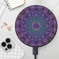 Geometric Shapes Geometric Pattern Flower Pattern Wireless Fast Charger(black)