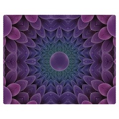 Geometric Shapes Geometric Pattern Flower Pattern One Side Premium Plush Fleece Blanket (medium)