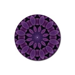 Shape Geometric Symmetrical Symmetry Wallpaper Rubber Coaster (round) by Ravend