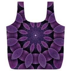 Shape Geometric Symmetrical Symmetry Wallpaper Full Print Recycle Bag (xl) by Ravend