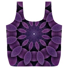 Shape Geometric Symmetrical Symmetry Wallpaper Full Print Recycle Bag (xxxl) by Ravend