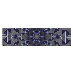 Kaleidoscope Geometric Pattern Geometric Shapes Oblong Satin Scarf (16  X 60 ) by Ravend