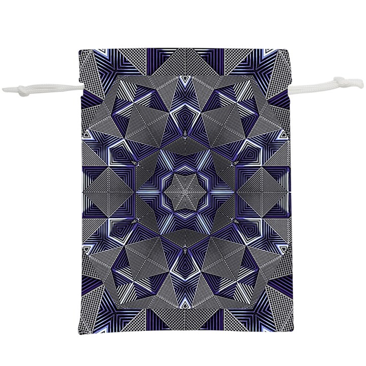 Kaleidoscope Geometric Pattern Geometric Shapes Lightweight Drawstring Pouch (XL)