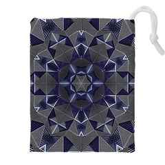 Kaleidoscope Geometric Pattern Geometric Shapes Drawstring Pouch (5xl) by Ravend