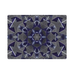 Kaleidoscope Geometric Pattern Geometric Shapes One Side Premium Plush Fleece Blanket (mini) by Ravend