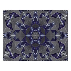 Kaleidoscope Geometric Pattern Geometric Shapes One Side Premium Plush Fleece Blanket (large) by Ravend