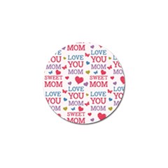 Love Mom Happy Mothers Day I Love Mom Graphic Golf Ball Marker (10 Pack) by Ravend