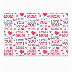 Love Mom Happy Mothers Day I Love Mom Graphic Postcard 4 x 6  (pkg Of 10) by Ravend