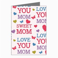 Love Mom Happy Mothers Day I Love Mom Graphic Greeting Cards (pkg Of 8) by Ravend