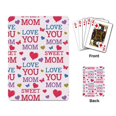 Love Mom Happy Mothers Day I Love Mom Graphic Playing Cards Single Design (rectangle) by Ravend