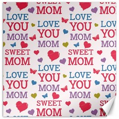 Love Mom Happy Mothers Day I Love Mom Graphic Canvas 20  X 20  by Ravend