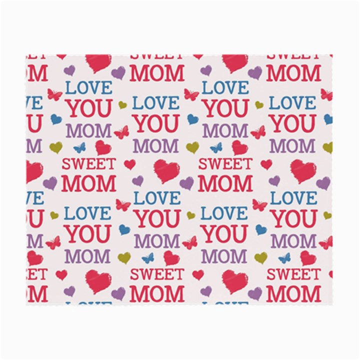 Love Mom Happy Mothers Day I Love Mom Graphic Small Glasses Cloth (2 Sides)