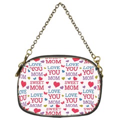 Love Mom Happy Mothers Day I Love Mom Graphic Chain Purse (two Sides) by Ravend