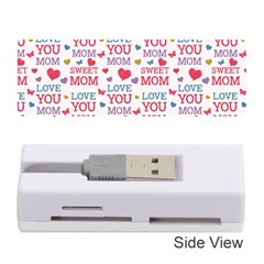 Love Mom Happy Mothers Day I Love Mom Graphic Memory Card Reader (stick) by Ravend