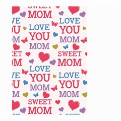 Love Mom Happy Mothers Day I Love Mom Graphic Small Garden Flag (two Sides) by Ravend