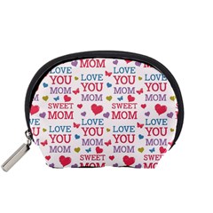 Love Mom Happy Mothers Day I Love Mom Graphic Accessory Pouch (small) by Ravend