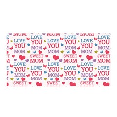 Love Mom Happy Mothers Day I Love Mom Graphic Satin Wrap 35  X 70  by Ravend