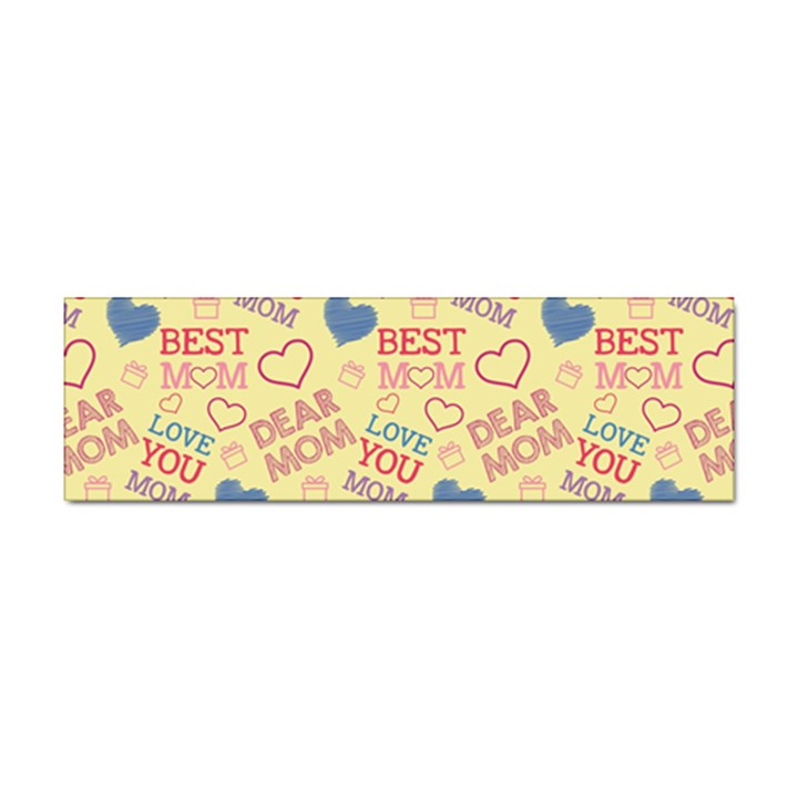 Love Mom Happy Mothers Day I Love Mom Graphic Pattern Sticker Bumper (100 pack)