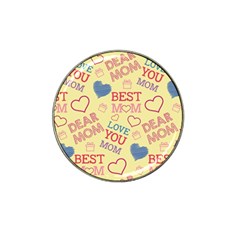 Love Mom Happy Mothers Day I Love Mom Graphic Pattern Hat Clip Ball Marker (4 Pack) by Ravend